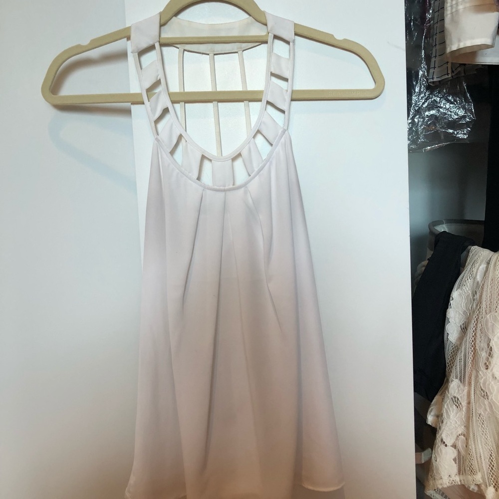 White Express Tank Top